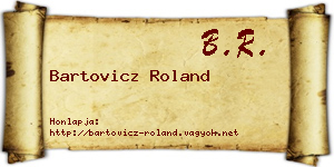 Bartovicz Roland névjegykártya